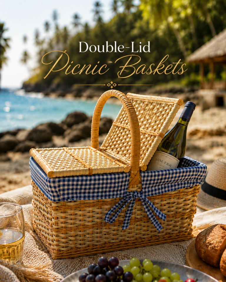 Double-Lid Picnic Baskets
