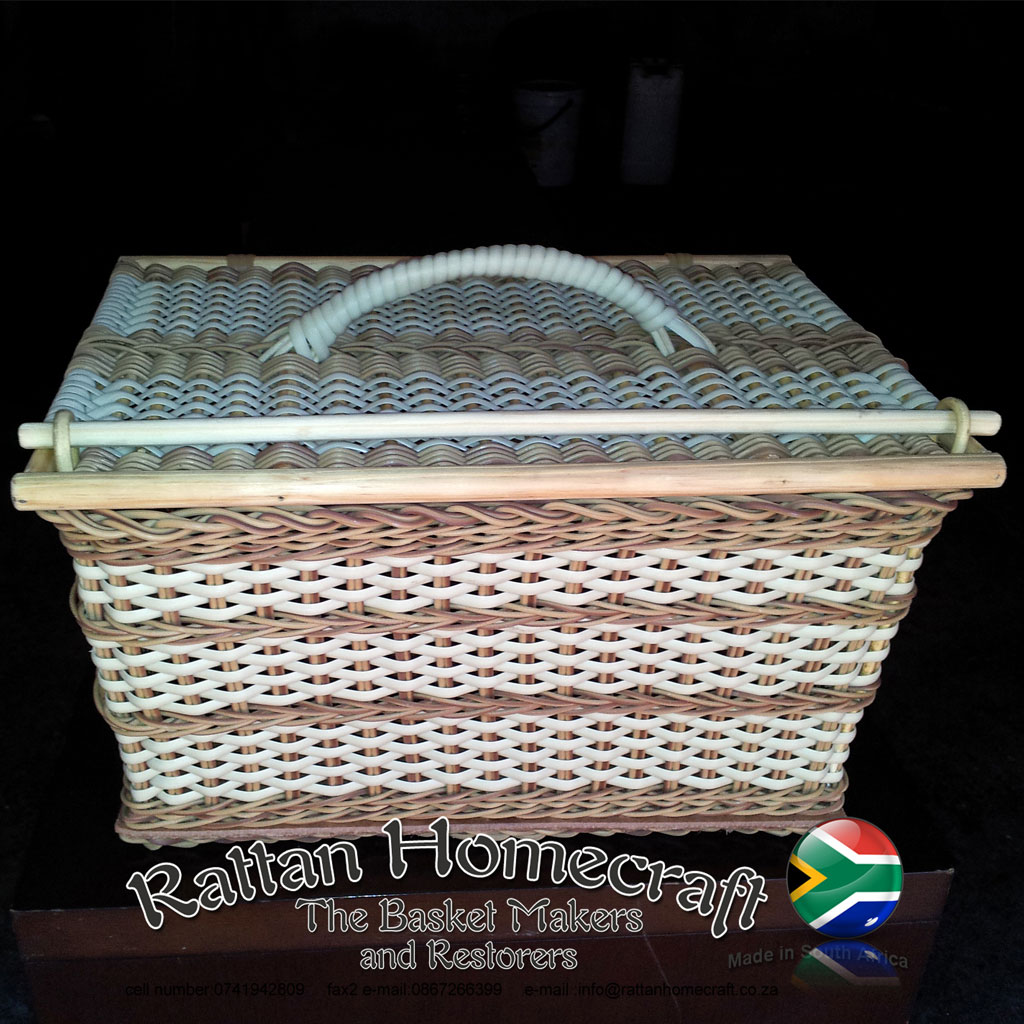 2 Man Traditional Picnic Basket Rattan Home Craft