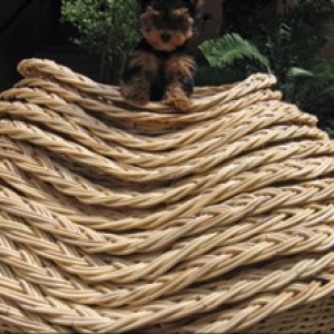 Kubu Cane Dog Basket Size 14 35cm