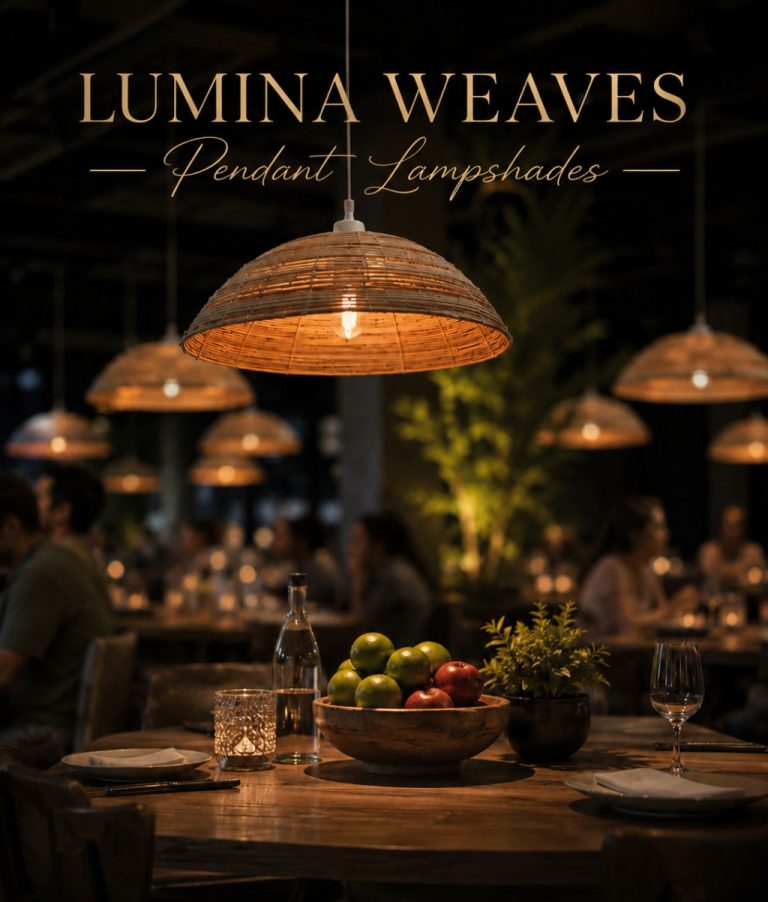 Lumina Weaves Handcrafted Rattan Pendant Lampshades