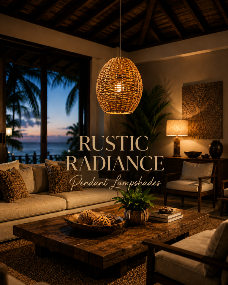 Rustic Radiance Pendant Lampshades