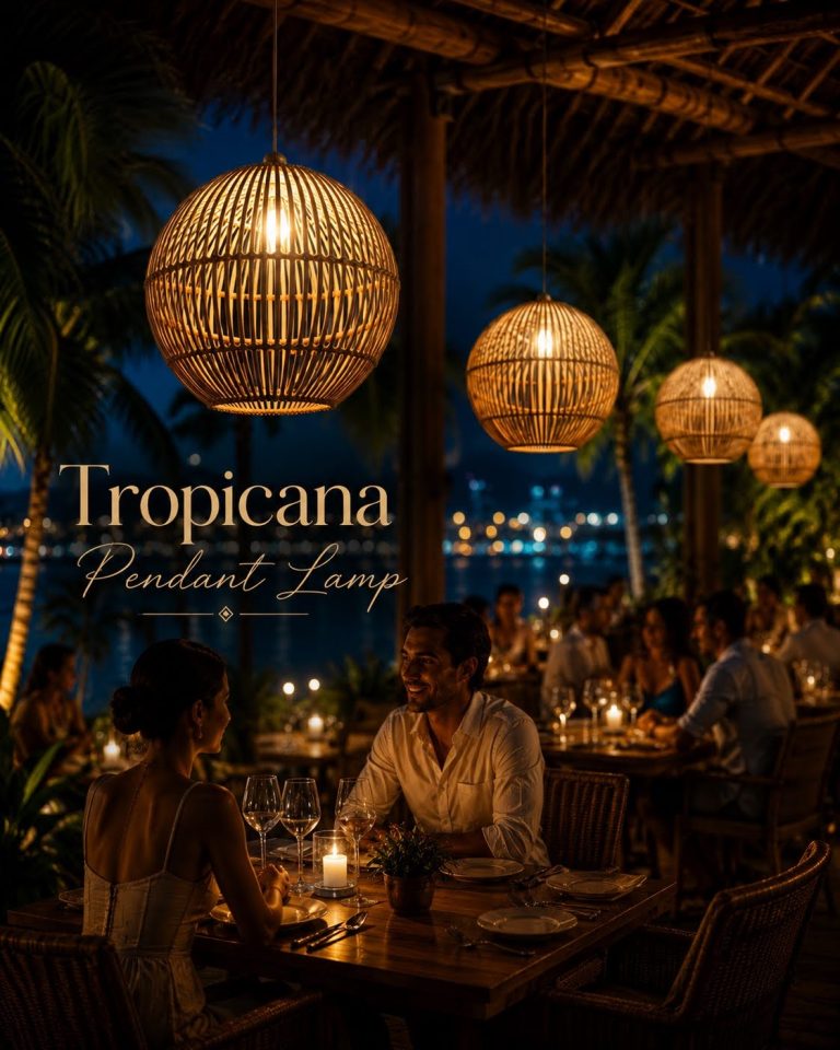 Tropicana-Handcrafted-Woven-Cane-Pendant-Lampshade-Luxury-Tropical-Interior