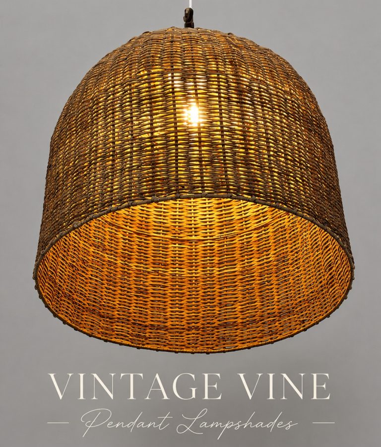Vintage Vine Handcrafted Rattan Pendant Lampshade