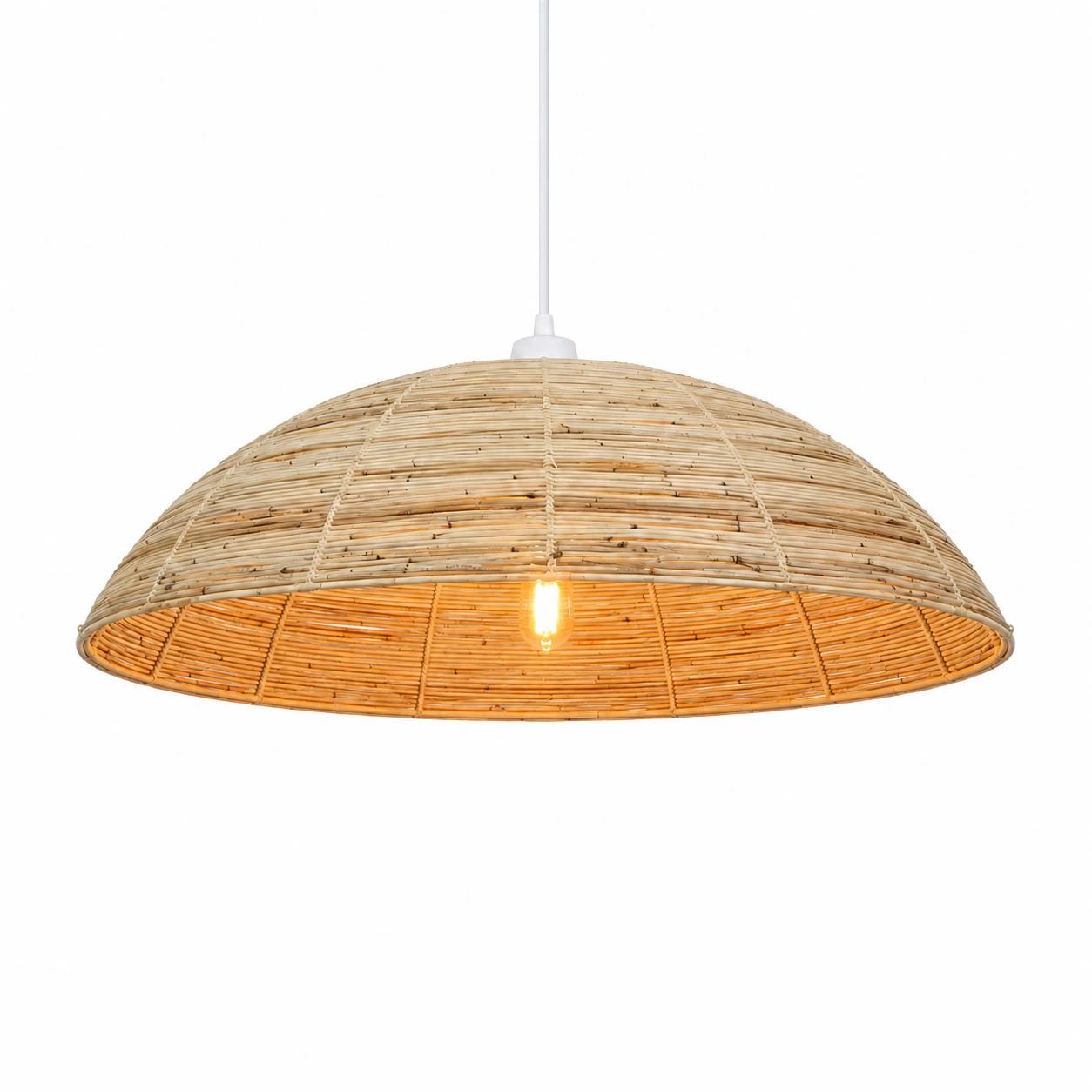 Lumina Weaves cane pendant lamp