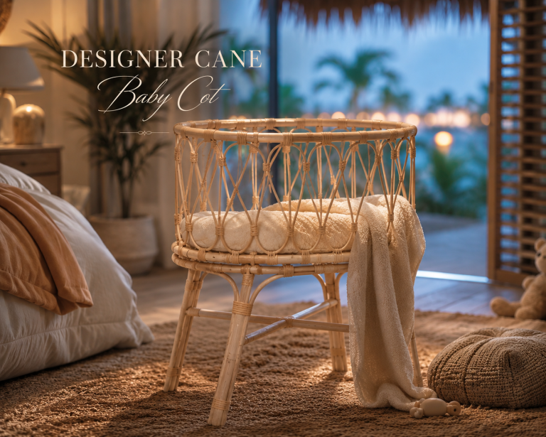 Designer Cane Baby Cot